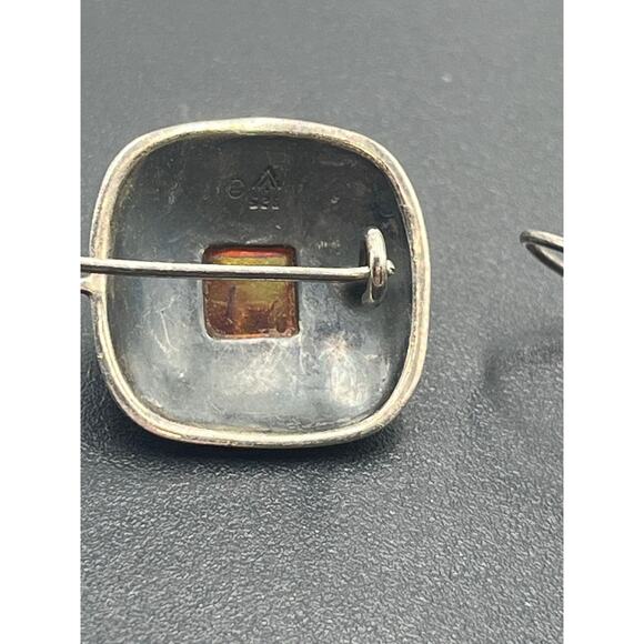 Silpada Sterling 925 Silver Square Bezel Scroll Amber
Earrings W0911 - Picture 9 of 12